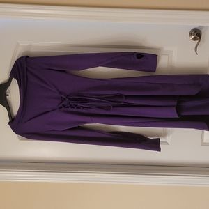 Purple Gemijack Womens Renaissance Hooded Lace Up Robe